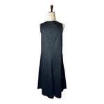 Maeve Dress Women XS Black Linen Blend Asymmetric Hem Sleeveless Ismene Midi Photo 3