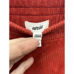 Aerie Groove On Ribbed High Waisted Velour Flare Pants Cherry Pull On Sz Medium Photo 5