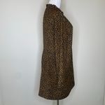 J. Crew Black Camel Dotted High Neck Dress Ruffle Sz 6 Photo 3