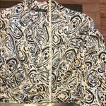 ZARA  Black and White Paisley Blouse size S Photo 7