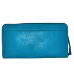 Kate Spade  Laurel Way Neda Teal Blue Saffiano Leather Zip Around Wallet Photo 1
