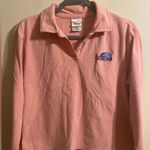 Disney VTG Womens Pink Coral Eeyore Store Long Sleeve Polo Size Large Photo 0