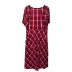 J Jill Burgundy Red Plaid V Photo 2