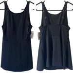 NEW LAND'S END Adjustable Flutter Tankini Top Size Small Black Sporty Modest Photo 0