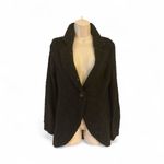 Double Zero  Fuzzy Knit One Button Cardigan Sweater Black Size Small Photo 1