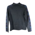 Eddie Bauer  Sport Womens Full-Zip Sweater Jacket Purple Gray Snowflake M Photo 1