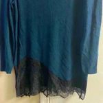 Chico's V Neck Pullover Sweater Long Line Cashmere Blend Large Photo 1