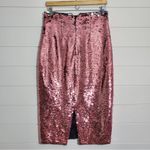 NYC & Eva Mendes Kat Pink Sequin Silver‎ Skirt Size S Photo 2