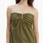 Bardot  Lora Strapless Cotton Poplin Maxi Dress Khaki Green 10 Photo 2