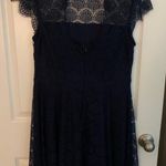 Kensie Mira Navy Blue Lace Keyhole Midi Dress Photo 2