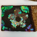 Handmade Sequins Embroidered Embellished Wristlet Green Photo 5