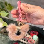 Salvatore Ferragamo Authentic  RARE / HTF Antique Rose & Pink Fur Logo Bag Charm Photo 2