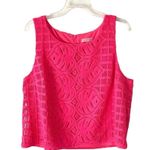 Lilly Pulitzer  Cindi Hot Pink Electric Lace Crop Top size XL Photo 0