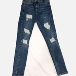 Topshop Moto Jamie Size 28x30 Jeans Blue Stretch Skinny High Rise Distressed Zip Photo 0