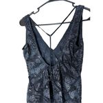 Victoria's Secret Victoria’s Secret Black Metallic Palm Lace Strappy Bodysuit Size Medium‎ Photo 5