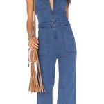Free People Wind & More Retro Denim Jumpsuit Photo 0