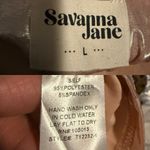 Savanna Jane Womens Shirt Blouse Metallic Pink Floral Embroidered Size Large Photo 8