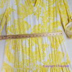 Chico's New!  Tiered Paisley Maxi Dress‎ yellow, Chico size 0, US size S/4 Photo 7