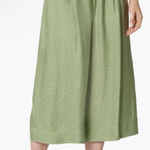 Equipment NWT $350 Allete Crop Wide Leg Pants Size 0 Green Silk Viscose Photo 0