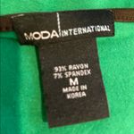 Moda  International M green w/brown trim halter. Photo 3