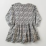 ZARA Boho Tunic Top Dress S Black Cream Ikat Print Crochet Embroidered V Neck Photo 3