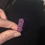 NWT On 34th Pink crystals and silver Earrings and necklace Photo 3