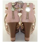 Geox D Sibilla Powder Pink Suede Wedge Heels 9.5 Photo 5