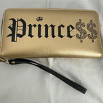 Gold Wristlet with Black Print Photo 0
