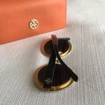 Tory Burch Round Geometric Sunglasses With Case, Black / Gold, Retro Photo 6