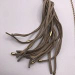 Boho Faux Leather Stone Tassel Necklace 21” Photo 2