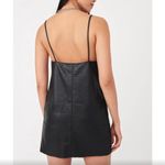 We The Free Free People Faux Leather Mini Dress NWT  $128 Dark Days Sold Out Photo 4
