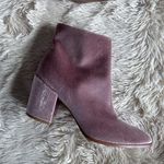 Stuart Weitzman  Trendy Canvel Bootie In Candy Pink Velvet Block Heel Size 7M Photo 2