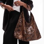 ASOS - brown black snake skin faux leather tote bag Photo 0