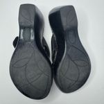 B.O.C Black Leather Wedge Sandals Size 7 Photo 6