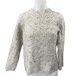 Madewell  Women's Gray Ribbed Knit Mock Neck Long Sleeve Sweater Top Size L Photo 0