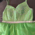 Women’s Green Short Sparkly Homecoming Party Dress Silver Accents Size 22W NEW Photo 7
