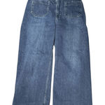 Pilcro The Skipper Jeans 27P Blue High Rise Wide Leg Cropped Front Pockets Photo 0