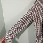 Talbots  Women's Dark Green Striped High Neck Long Sleeve Knit Top Size L Photo 6