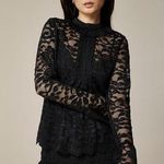 J.Crew women’s Lace mockneck top with camisole long sleeve black Size 2 NWT Photo 0