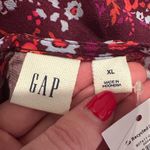 Gap Women's Burgundy Floral Swing Long Sleeve Dress Size XL NWT Photo 3