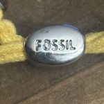 Fossil yellow woven adjustable cord bracelet Photo 5