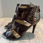 Jessica Simpson Elsbeth Silver/Bronze Open Toe Heels US 8 M Metallic Photo 2