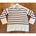 ZARA collared striped oversized pullover sweater small Photo 7