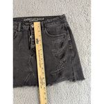 American Eagle Outfitters Denim Skirt Womens 8 5 Button Fly Distressed Ripped Photo 3
