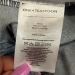 One Teaspoon Free People  Denim Boxer Shorts in Washed Blue Denim Photo 11