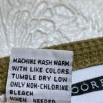 Jennifer Moore VTG  Large ribbed Olive green Henley sweater L Photo 9