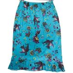 Xhilaration Vintage Women’s Skirt Small Blue Floral Aline Midi Y2K PC Photo 0