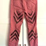 Free People Chevron Jeans Salmon Pink and Black Size 28 Photo 2