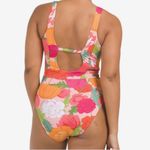 Trina Turk SUNNY BLOOM PLUNGE MAILLOT One piece swimsuit size 14 Photo 1