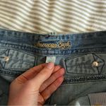 American Eagle  Y2K 2000s Distressed Patchwork Denim Mini Skirt Low Rise Photo 4